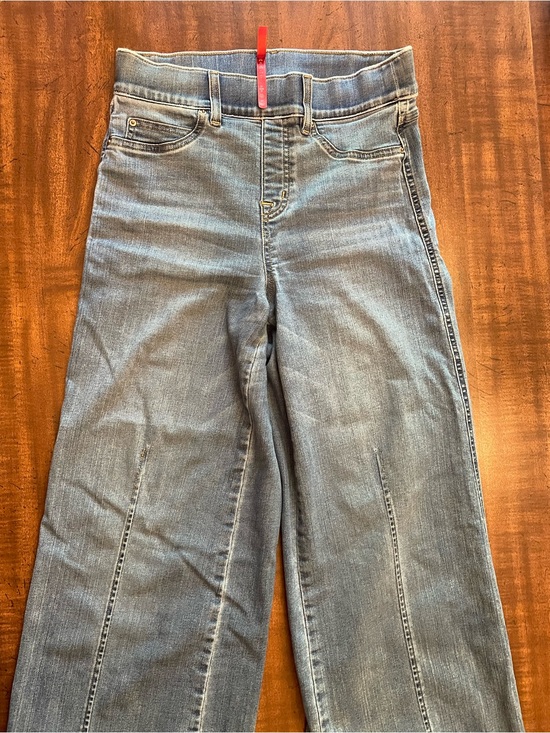 SPANX Pants - SPANX Wide-Leg Denim Jeans - Light Blue Wash